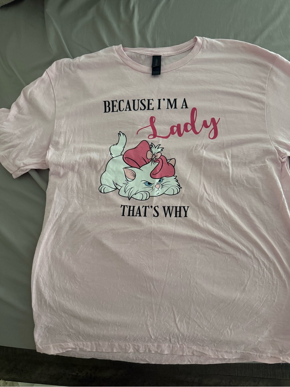 disneys MARIE pink Tshirt (Large )